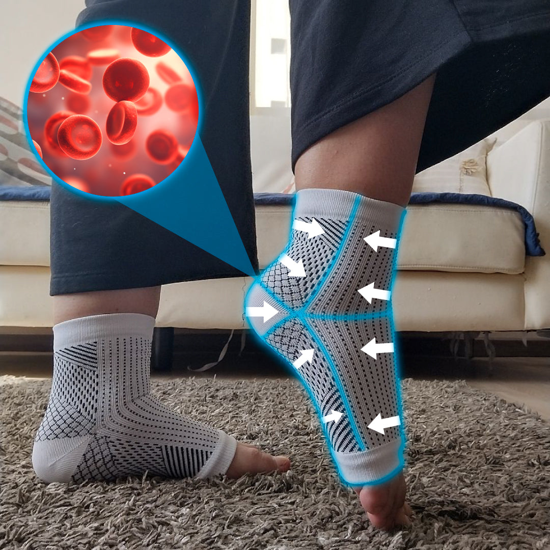 Calcetines de Alivio Rápido para Pies Hinchados y Adoloridos – Tecnología de Neuro-Compresión para un Descanso Instantáneo